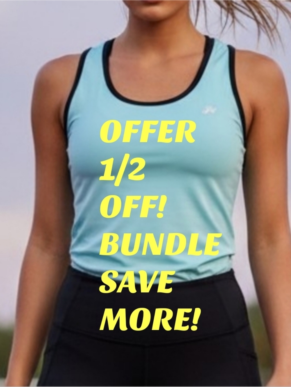 So Sporty Aqua Active Wear Yoga Running Tank Fitness Athleisure